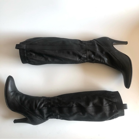 Nine West Leather Pull On Knee High Boots - Picture 7 of 16